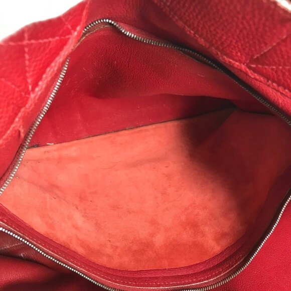 HERMES Red Leather Tote Bag - Picture 12 of 16